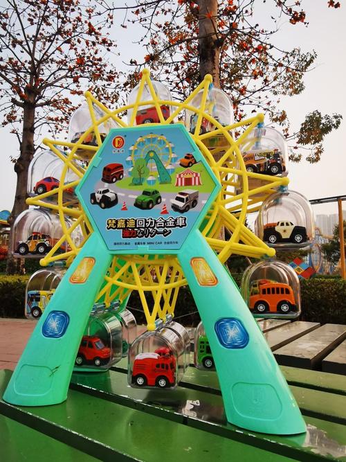 摩天轮合金车回力仿真迷你小汽车模型摆件工程展示架小孩儿童玩具
